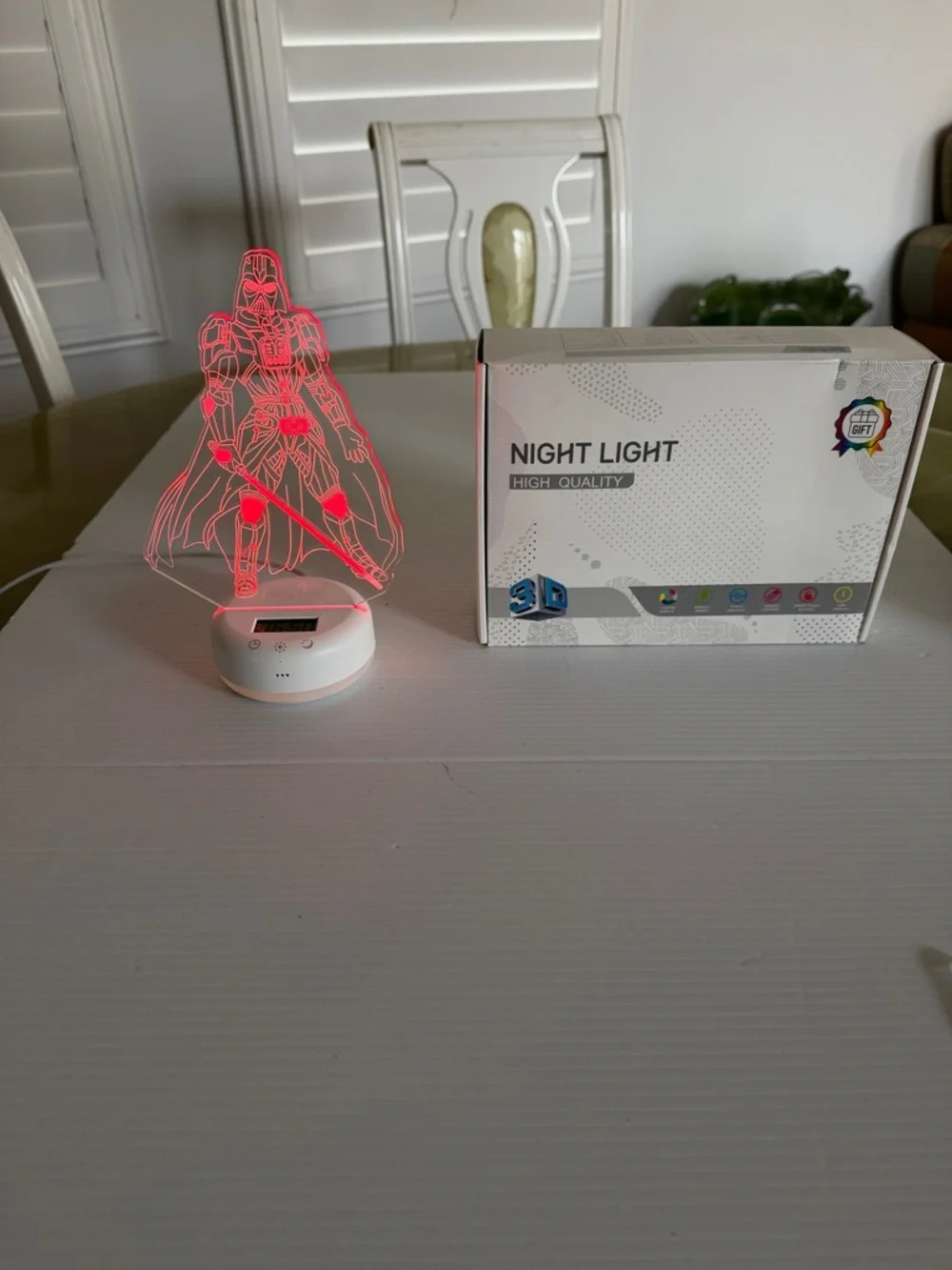 3D Illusion Acrylic Kids Led Night Light Star Wars Theme 16 Color Changes